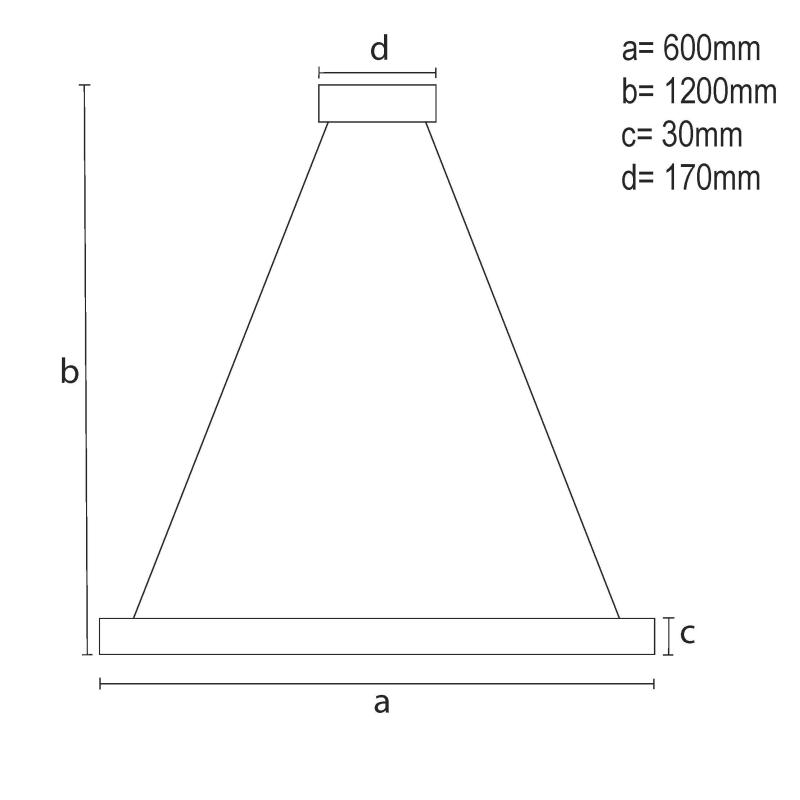 LED Hängelampe mit Fernbedienung 75W - J7307/W