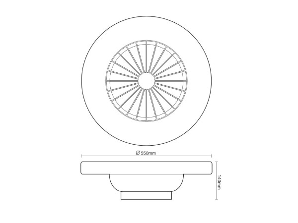 LED Deckenlampe + Deckenventilator + Fernbedienung 72W - LCL6352 10