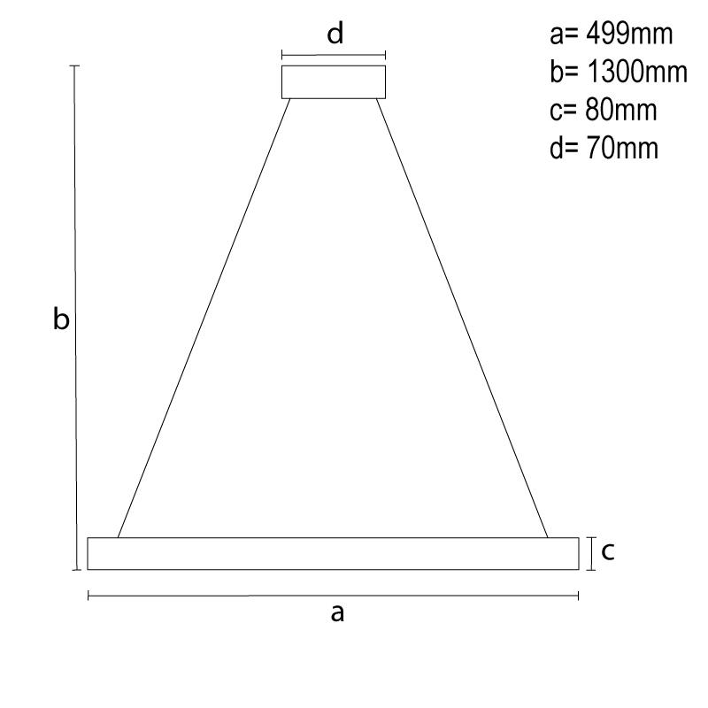 LED Hängeleuchte mit Fernbedienung 80W - TA2302/W