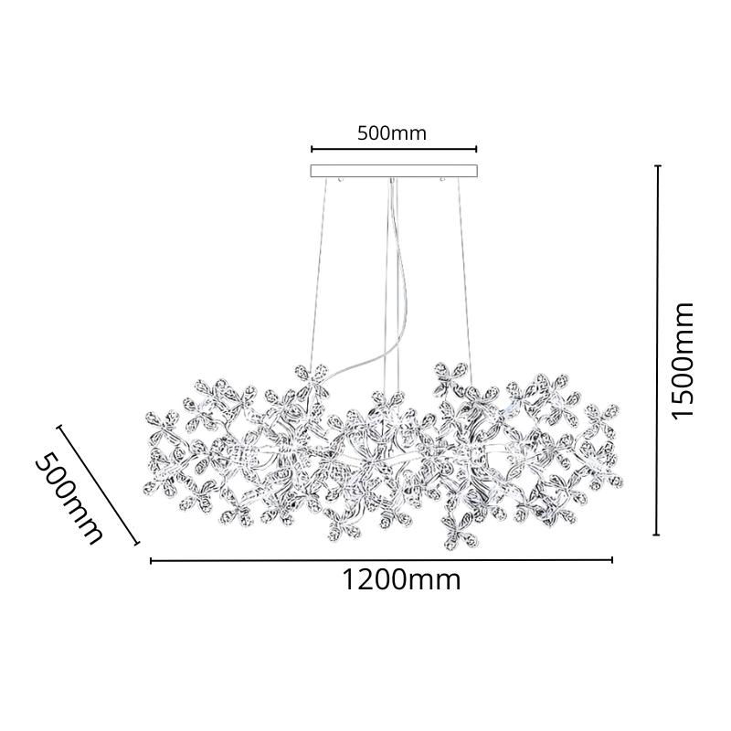 Luxuriöser Kristall Kronleuchter 13 x G9 - CA032/1200L