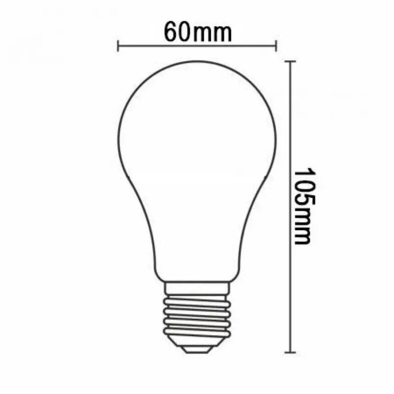 LED Filament WEIß 7,5W - A60 / E27 / 3000K - ZWF101