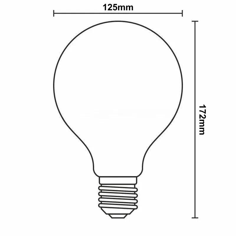 LED dimmbare Filament-Leuchtmittel 11W - G125 / E27 / 4000K - ZLF923D 3