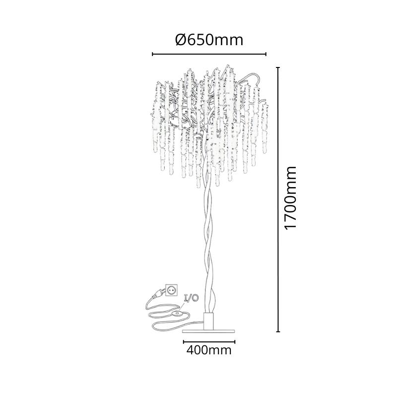 Luxuriöser Kristall Stehlampe 5 x G9 - CA021/F