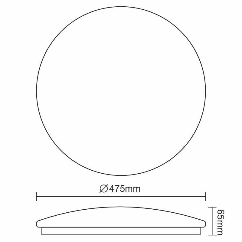 LED Deckenleuchte OPAL 48W / SMD / 4000K - LCL425S