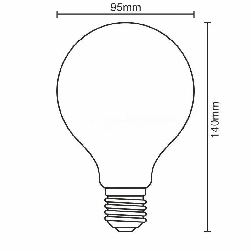 LED Filament SHAPE 4W SMOKE - G95 / E27 / 1800K - ZSF108