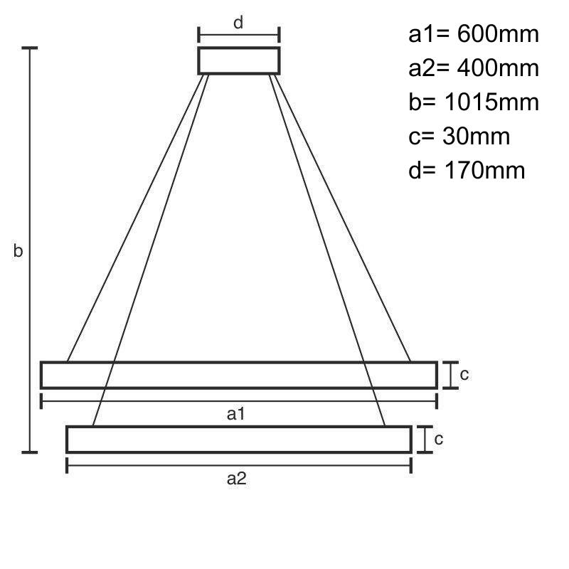 LED Hängelampe mit Fernbedienung 100W - J7309/W