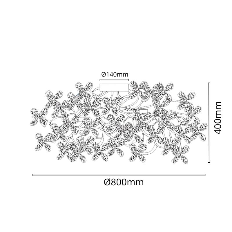 Luxuriöser Kristall Deckenleuchter 12 x G9 - CA032/800C