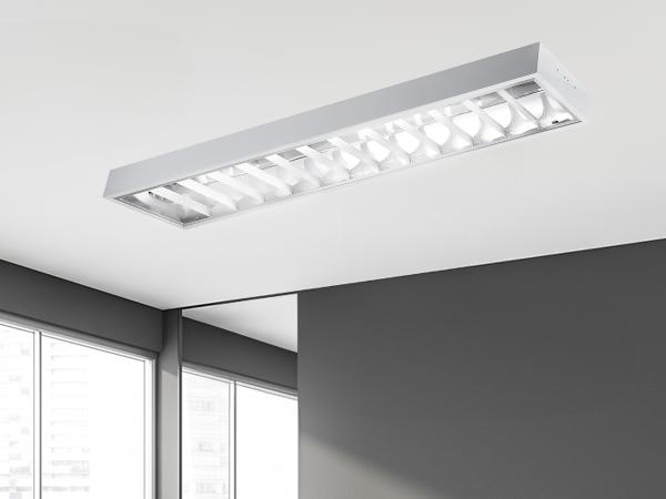 Weiße Rasteraufbauleuchte für 2 x T8 ( 120cm LED Röhren ) - TL302 1