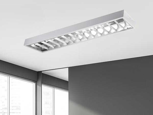 Weiße Rasteraufbauleuchte für 2 x T8 ( 120cm LED Röhren ) - TL302