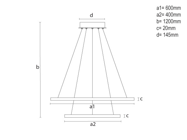 LED Hängeleuchte mit Fernbedienung 55W - TB2301/B 8