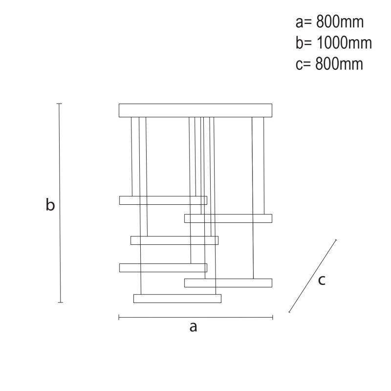 LED Hängeleuchte mit Fernbedienung 100W - J3373/BCH