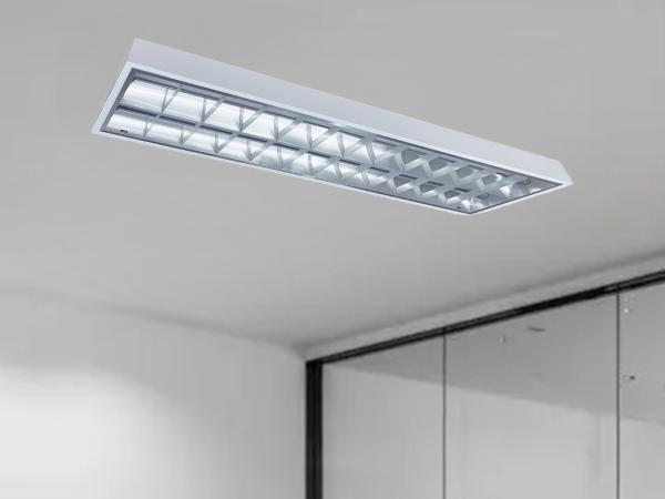 Weiße Rasteraufbauleuchte für 2 x T8 ( 120cm LED Röhren ) - TL303