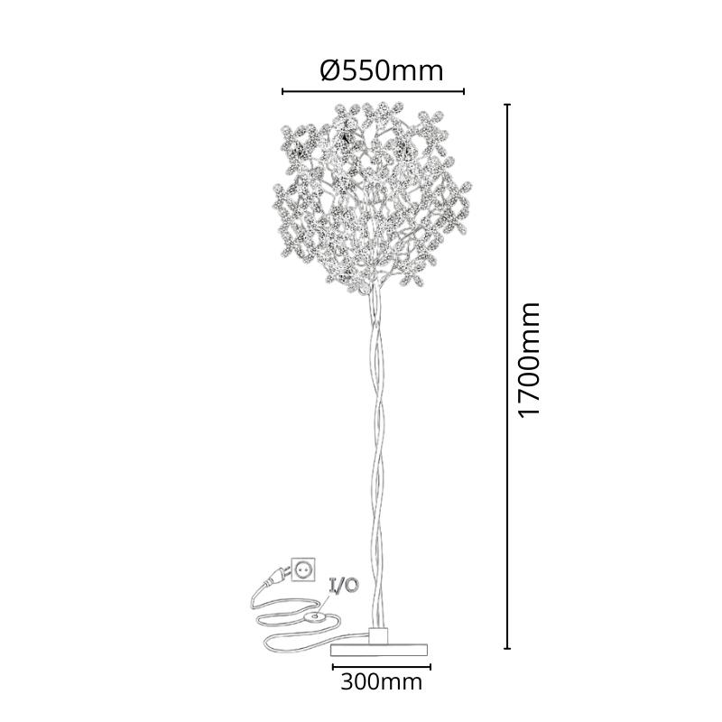 Luxuriöser Kristall Stehlampe 5 x G9 - CA032/F