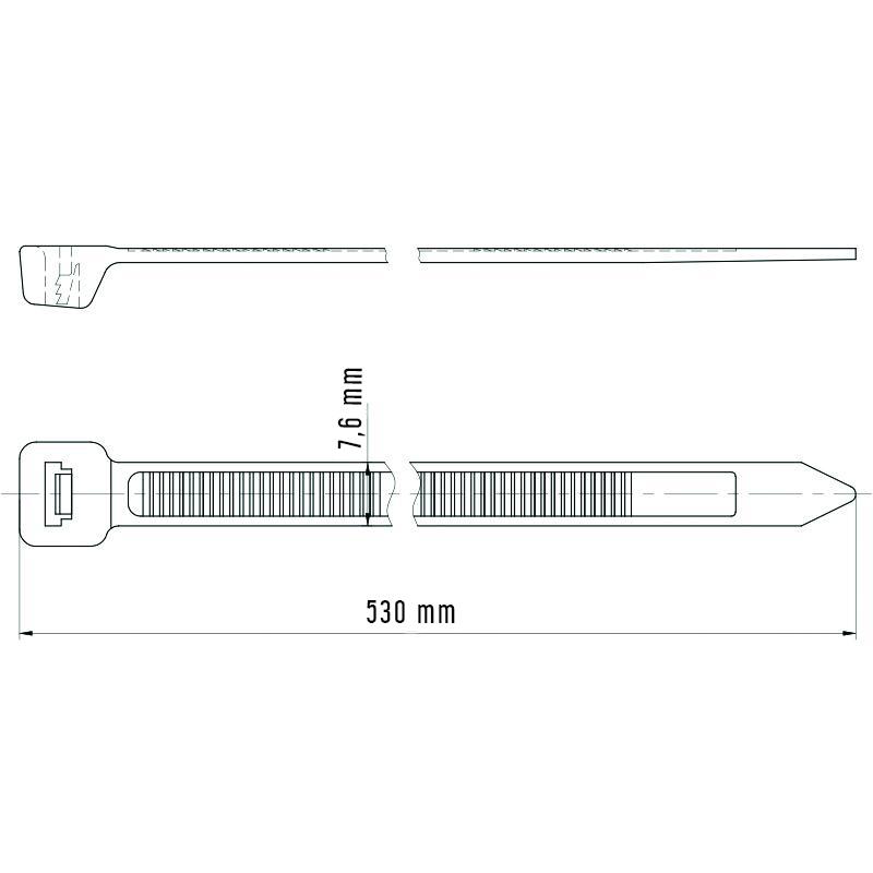 Kabelbinder 530/7,6 UV schwarz -T7531UV