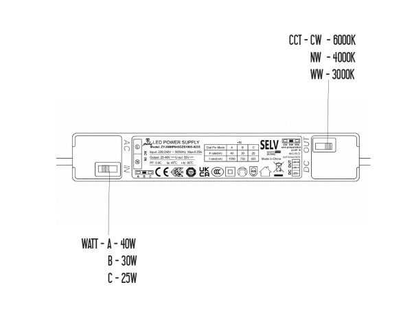 LED-Deckenplatte Backlite 40W / 600x600 / CCT / WH / UGR19 - PL531 9