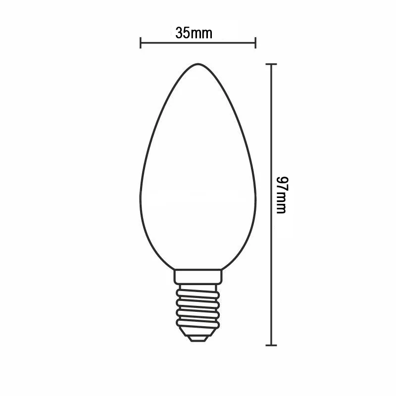LED Filament 4W - C35 / E14 / 4000K - ZLF722