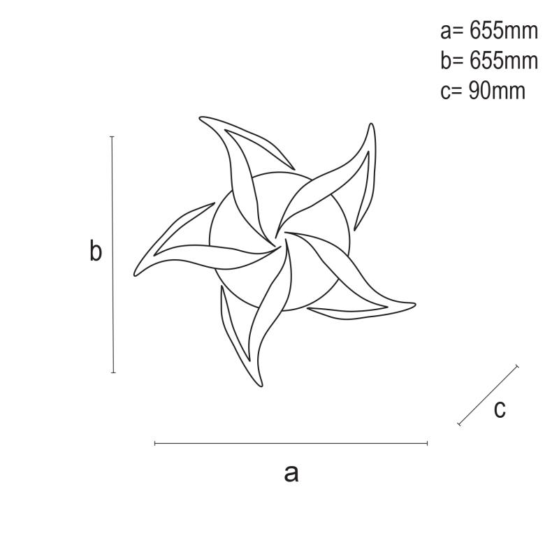 LED Deckenlampe + Fernbedienung 55W - J3318/W