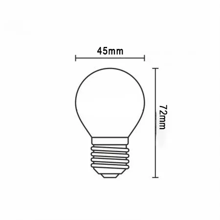 LED Filament Leuchtmittel 2W - G45 / E27 / 3000K - ZLF815