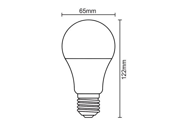 LED Leuchtmittel 13,5W - A65 / E27 / SMD / 3000K - ZLS515 3