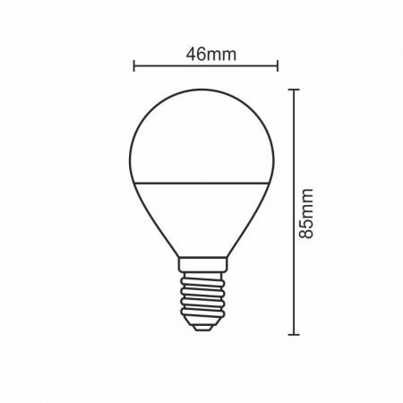 LED Leuchtmittel 5W - G45 / E14 / SMD / 4000K - ZLS822
