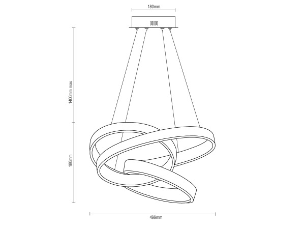 LED-Hängeleuchte + Fernbedienung 160 W – J4394/B 8