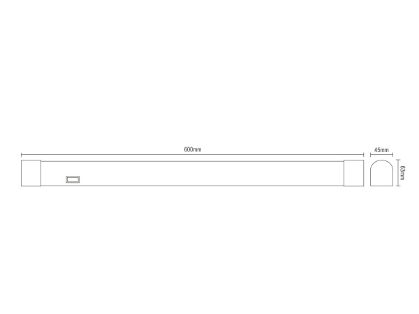 LED-Badezimmerleuchte 15 W / IP44 / 600 / 4000 K – LNL7121/BK 8