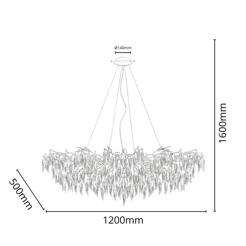 Luxuriöser Kristall Kronleuchter 15 x G9 - CA043/1200L