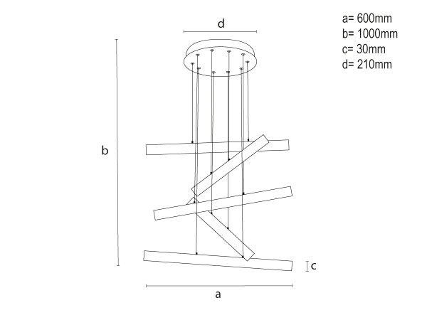 LED Hängeleuchte mit Fernbedienung 75W - J7311/W 11