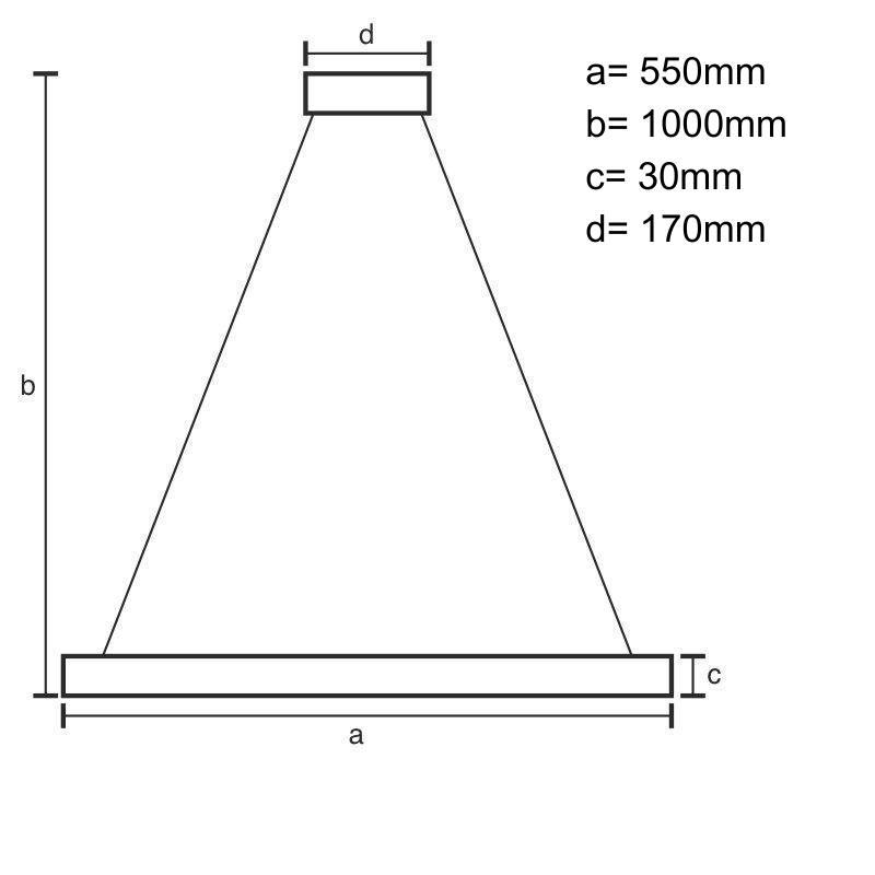 LED Hängeleuchte + Fernbedienung 70W - J4303/W