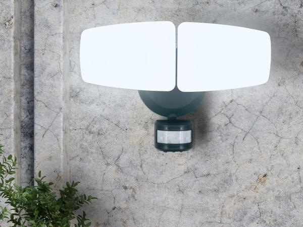 Grauer LED-Außenstrahler mit PIR-Sensor 24W/3000K/4000K/6000K - LFX225 1
