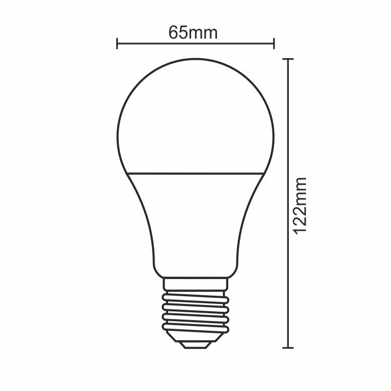 LED Leuchtmittel 13,5W - A65 / E27 / SMD / 6500K - ZLS505 3
