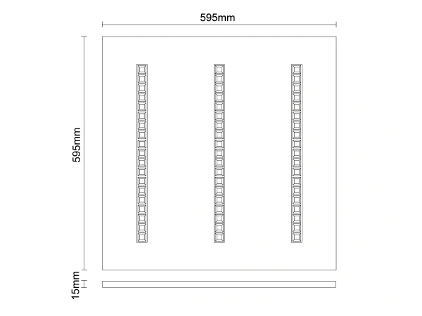 LED-Deckenplatte UGR 36W / 595x595 / SMD / 4000K / WH / UGR16 - PL122 11