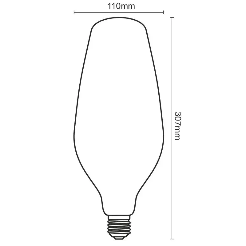 LED Filament BUMPED 4W SMOKE - BT110 / E27 / 2000K - ZSF122
