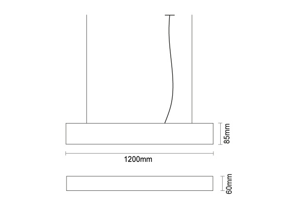 LED lineárne svietidlo 55W - LN75 6
