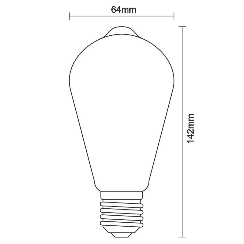 LED Filament Leuchtmittel 11W - ST64 / E27 / 4000K - ZLF925D