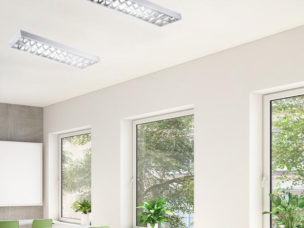 Weiße Rasteraufbauleuchte für 2 x T8 ( 120cm LED Röhren ) - TL203 3