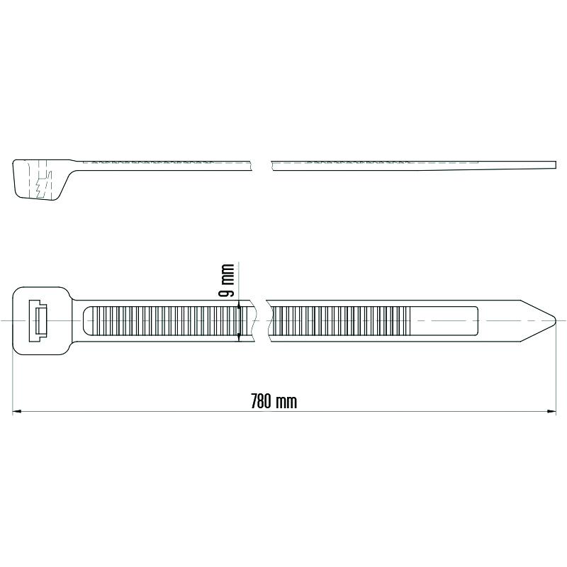 Kabelbinder 780/9 UV schwarz -T9781UV