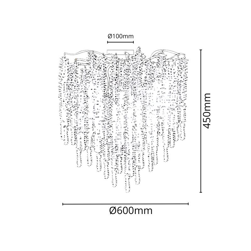 Luxuriöser Kristall Deckenleuchter 9 x G9 - CA021/600C