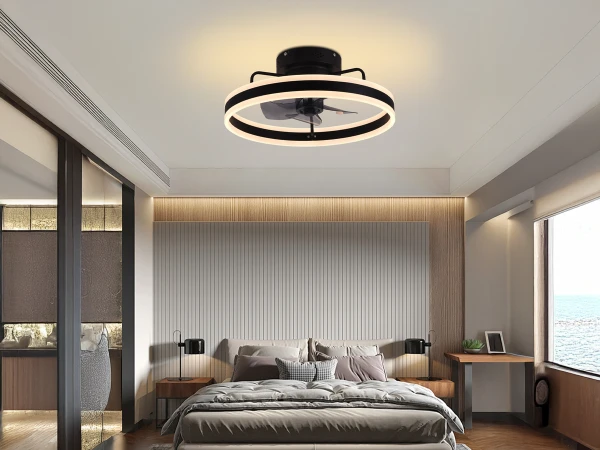 LED Deckenleuchte mit Fernbedienung und Ventilator 70W - JF1300/B 1