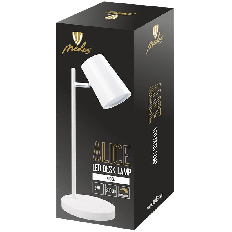 LED Tischlampe ALICE 5W dimmbar - DL1205/W