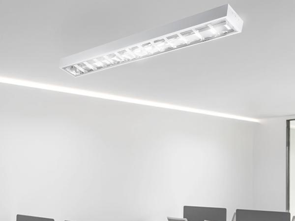 Weiße Rasteraufbauleuchte für 2 x T8 ( 120cm LED Röhren ) - TL301 1