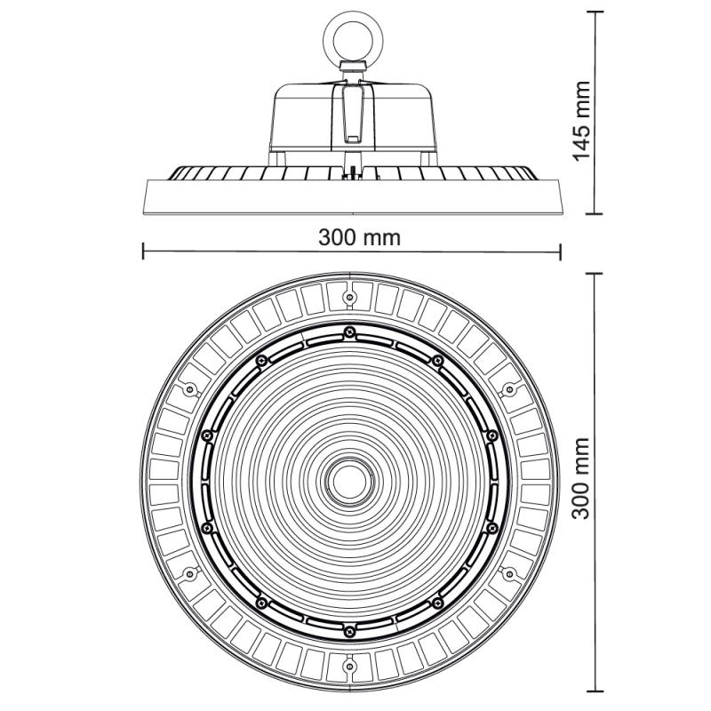 LED Lampe High Bay UFO 150W / IP65 / 5000K - LU422N 5