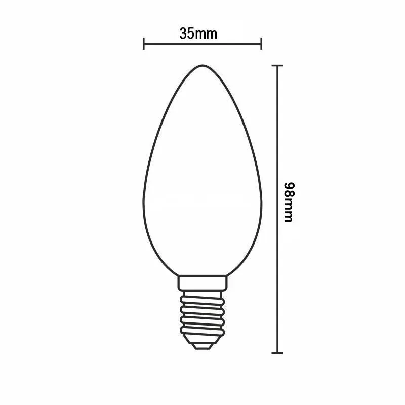 LED Filament WIEß 4,5W - C35 / E14 / 4000K - ZWF206