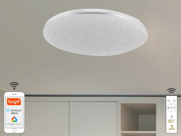 LED Deckenleuchte OPAL + Fernbedienung + WLAN 48W - LC912T