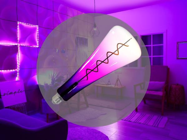 LED Filament-Leuchtmittel SHAPE 5W PURPLE - T110 / E27 / 1800K - ZSF111 1