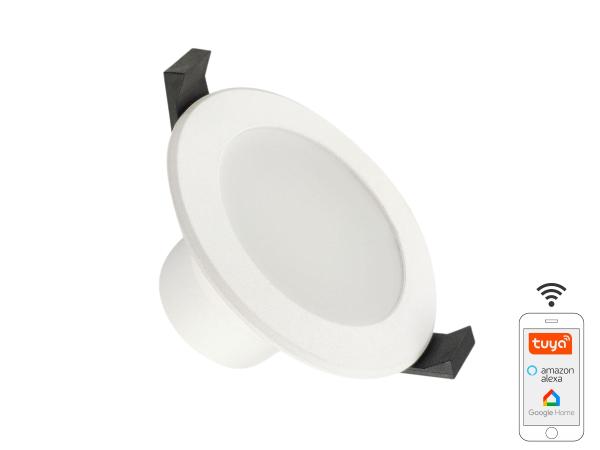 LED Smart Einbauleuchte WLAN 7W / IP44 / 3000K - 6500K / WH - LDL163W 1