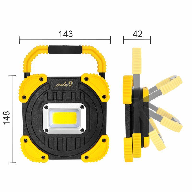 LED - Akku - aufladbare Handlampe + Powerbank - WL06R