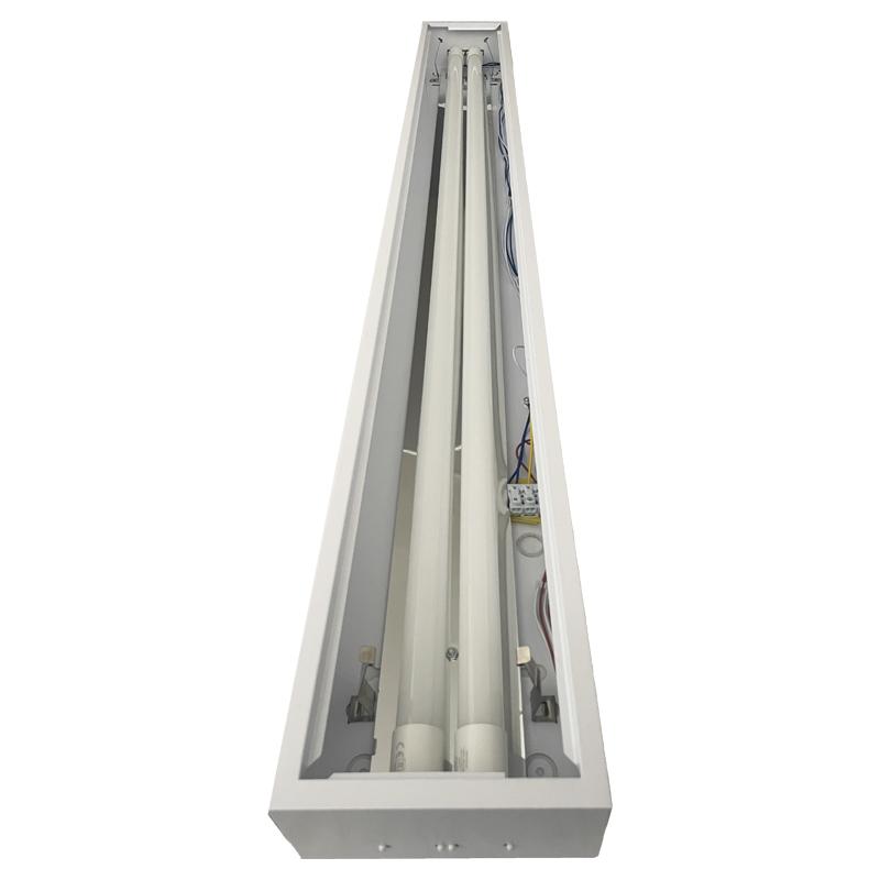 Weiße Rasteraufbauleuchte für 2 x T8 ( 120cm LED Röhren ) - TL301