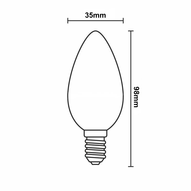 LED dimmbare Filament-Leuchtmittel 6W - C35 / E14 / 3000K - ZLF713D 3