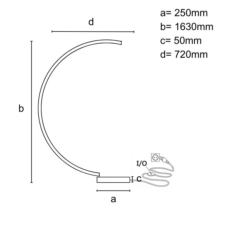LED Design Stehlampe 28W - JF2310/B 7